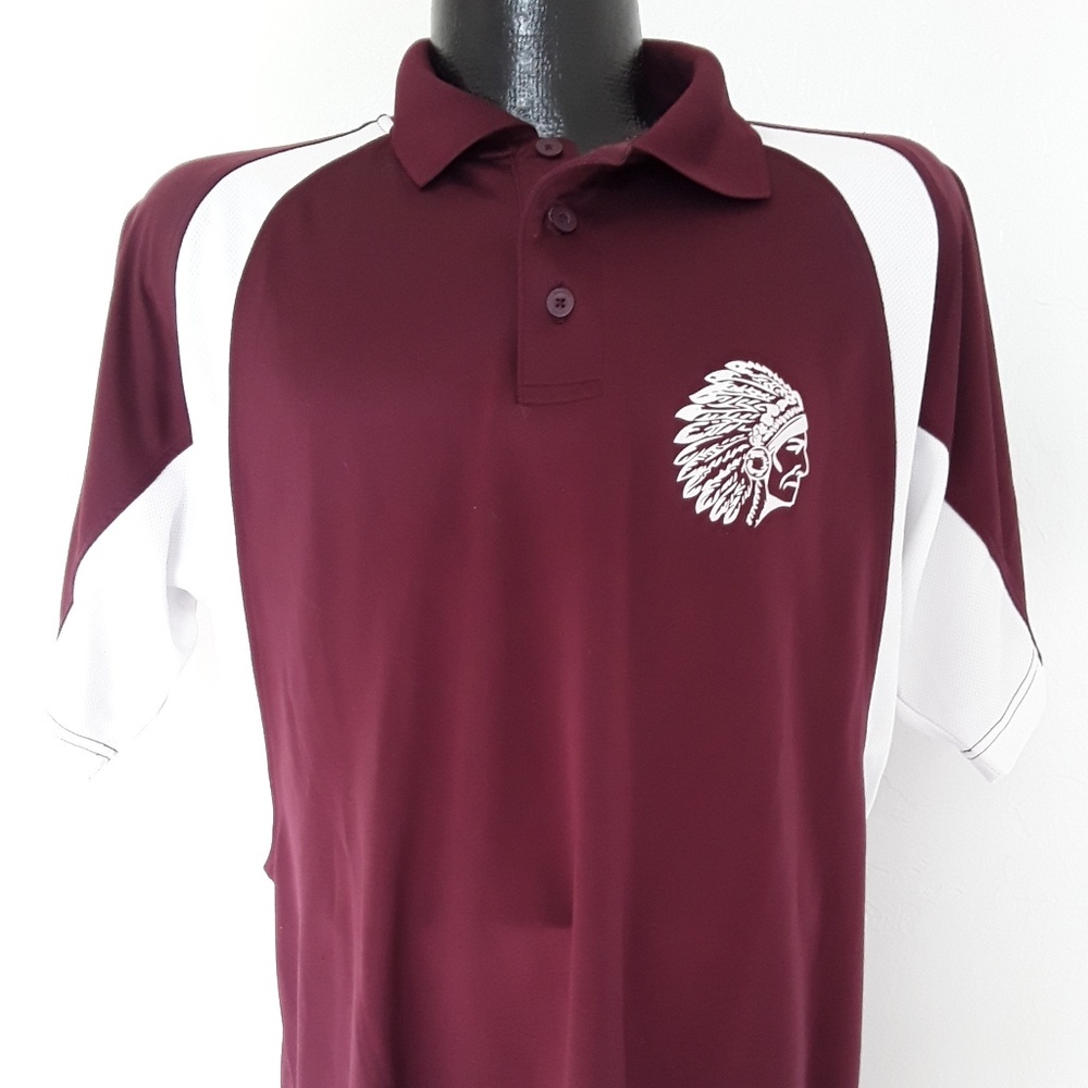 Badger sport men polo shirt burgundy size L